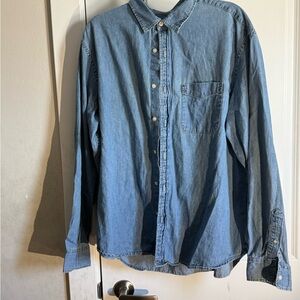 Old Navy Men's Casual Blue Button Down Shirt